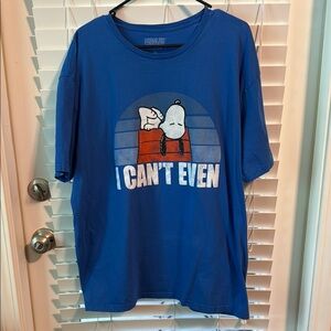 Peanuts Snoopy 'I Can't Even' Blue Tee 2XL